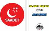 Saadet Partisi Ağrı Adaylarını Açıkladı