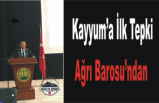 Ağrı Barosu ''B.Başkanları Derhal İade Edilmelidir''