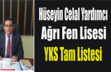 Ağrı Fen Lisesi YKS Tam Listesi