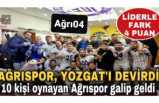 Ağrı Spor 10 Kişi İle 3 Puanı Aldı.