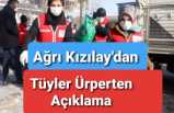 Kızılay ;Ağrıda Yoksul Halk Eski Kıyafetlerini Yakarak Isınıyor