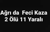 Ağrı da Feci Kaza 2 Ölü,11 Yaralı