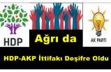 Ağrı da HDP -AK Parti İttifakı Deşifre Oldu