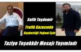 Salih Taşdemir'den Taziye Teşekkür Mesajı