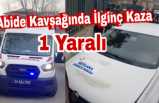 Ağrı merkezde trafik kazası 1  yaralı