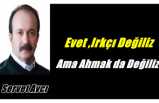 Evet, ırkçı değiliz ama ahmak da değiliz!..