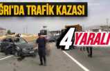 Tutak da Trafik Kazası 4 Kişi Yaralandı