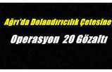 Ağrı'da Dolandırıcılık Çetesine Operasyon, 20 Kişi Gözaltına Alındı