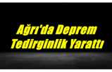 Ağrı'da Deprem Tedirginlik Yarattı