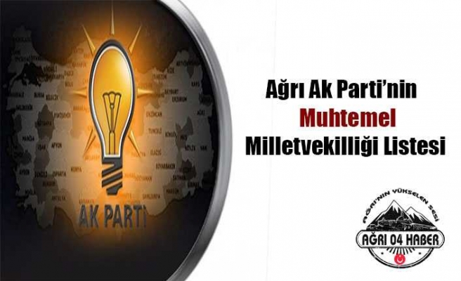 Ağrı Ak Parti Muhtemel Aday Listesi