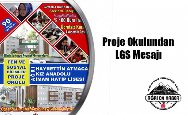 Proje Okulundan LGS Mesajı