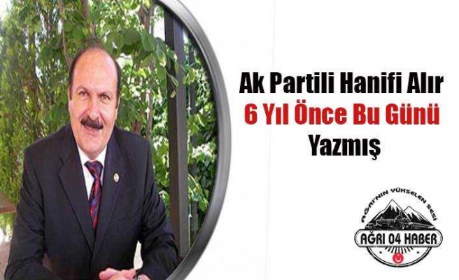 Hanifi Alır 6 Yıl Önce 24 Haziran Seçimlerini Yazmış