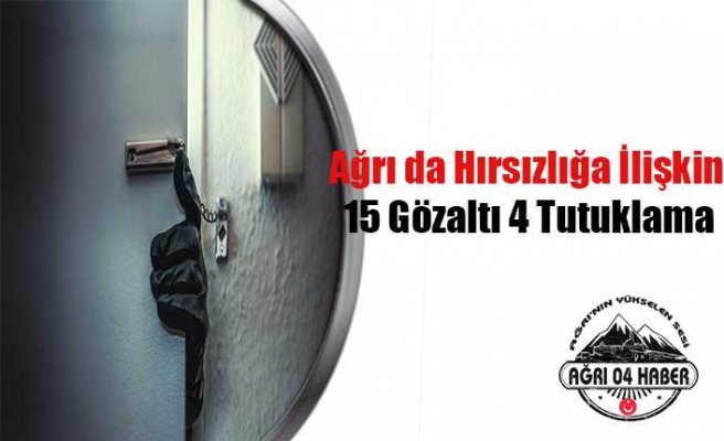 Ağrı'da 4 Hırsız Tutuklandı