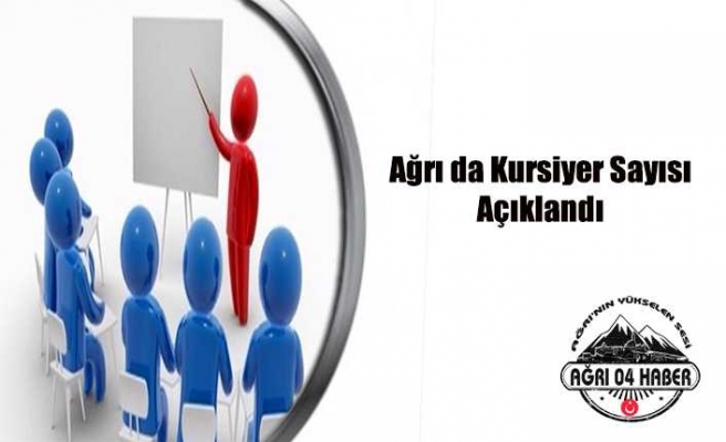 Ağrıda Kursiyer Sayısı Açıklandı