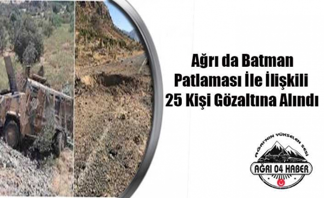 Ağrı da PKK/KCK ya 25 Gözaltı