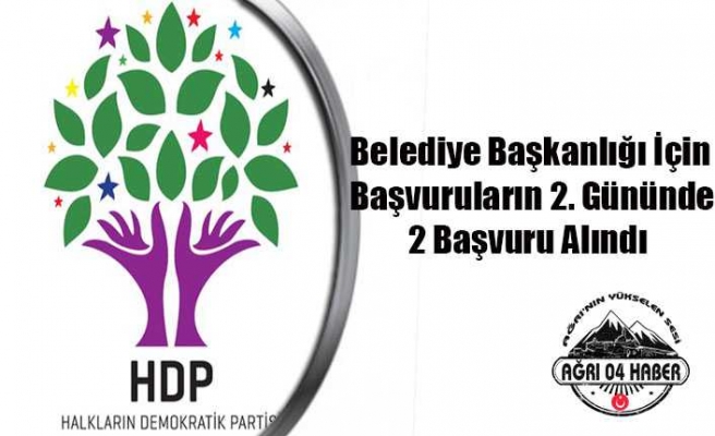 Ağrı HDP de 2 Başvuru