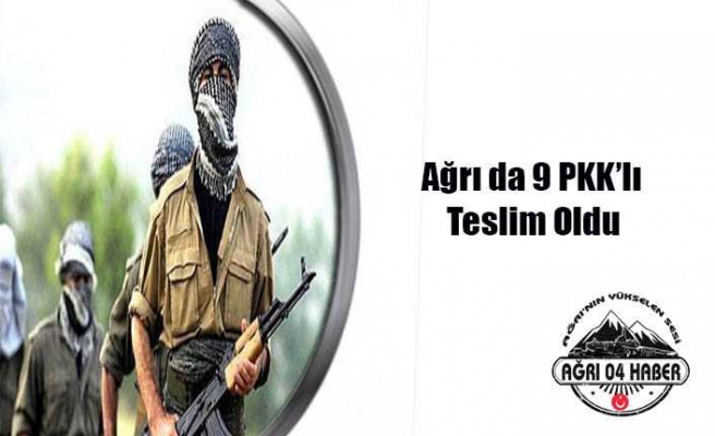 Ağrıda 9 PKKlı Teslim Oldu