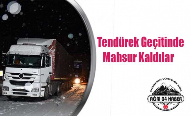 Tendürek Geçitinde Mahsur Kaldılar