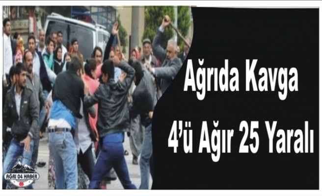 Ağrıda Taşlı Sopalı Kavga