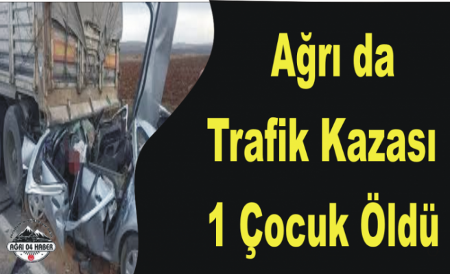 Ağrı da Kaza 1 Ölü