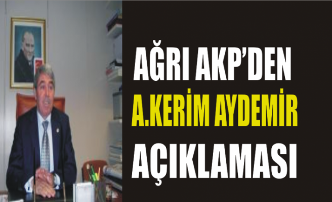 Ağrı AKP'sen İstifa Açıklaması