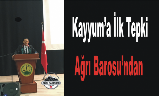 Ağrı Barosu ''B.Başkanları Derhal İade Edilmelidir''