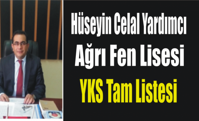 Ağrı Fen Lisesi YKS Tam Listesi