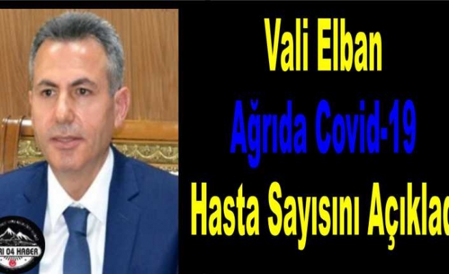 Vali Elban Ağrıda Corona Virüs Hasta Sayısını Açıkladı