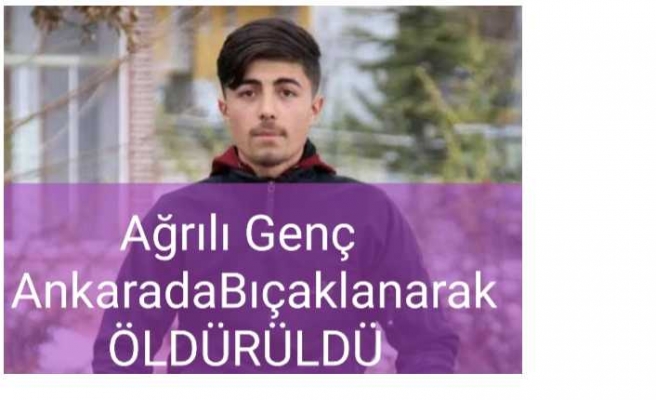 Ağrılı Genç Bıçaklanarak Öldürüldü