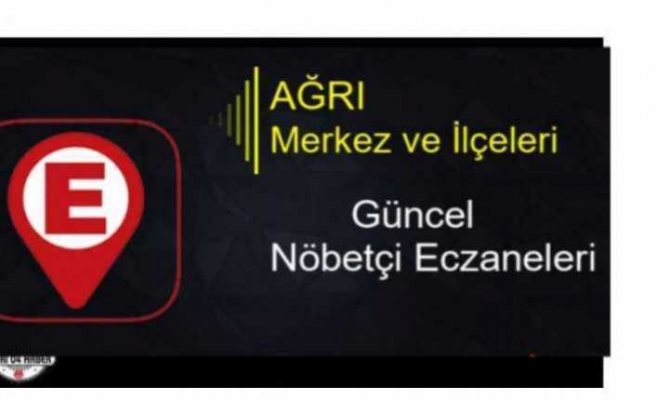 Ağrı da Nöbetçi Eczane ( 29 Haziran 2020 )