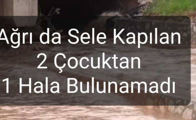 Ağrı da Sele Kapılan Çocuk Bulunamadı