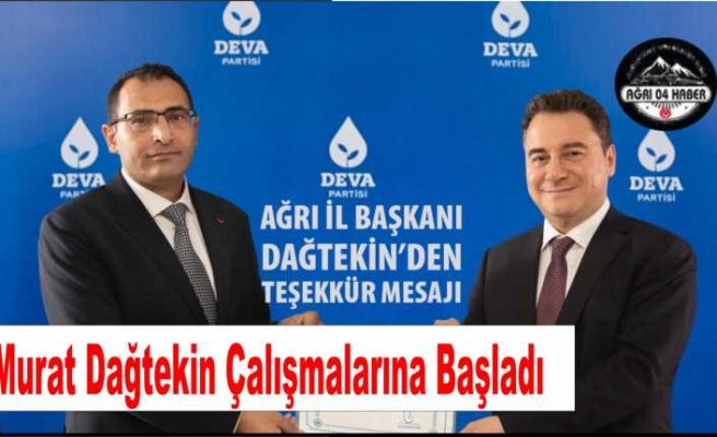 Murat Dağtekin Teşekkürle Başladı