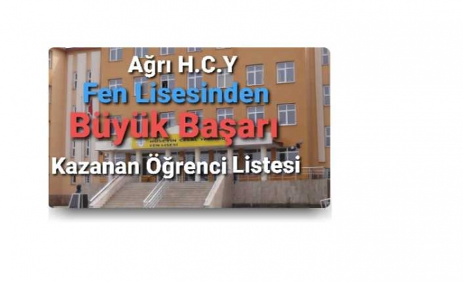 Ağrı Fen Lisesinden Büyük Başarı