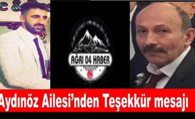 Aydınöz Ailesinden Teşekkür Mesajı