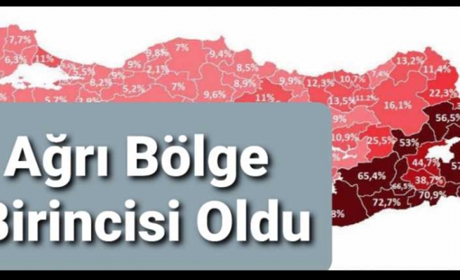 Ağrı Bu Harita da Bölge Birincisi Oldu