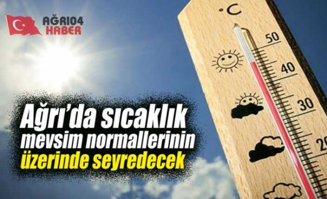 Ağrı da Sıcaklık Mevsim Normallerinin Üzerinde Seyrediyor