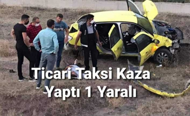 Ağrı da Ticari Taksi  Kaza Yaptı