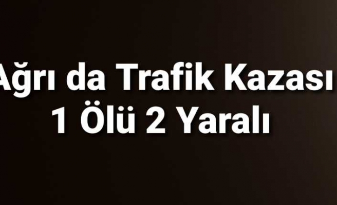 Ağrı da Trafik Kazası 1 Ölü 2 Yaralı