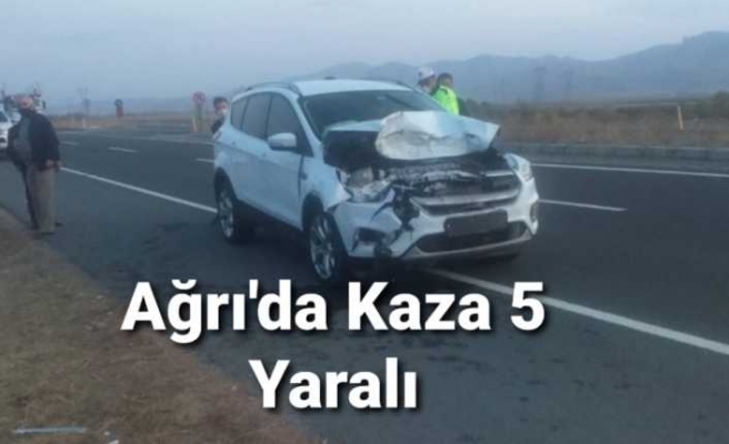 Ağrı da Trafik Kazası 5 Yaralı