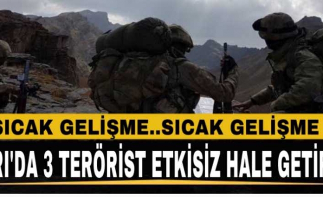 Ağrı da Terör Operasyonu