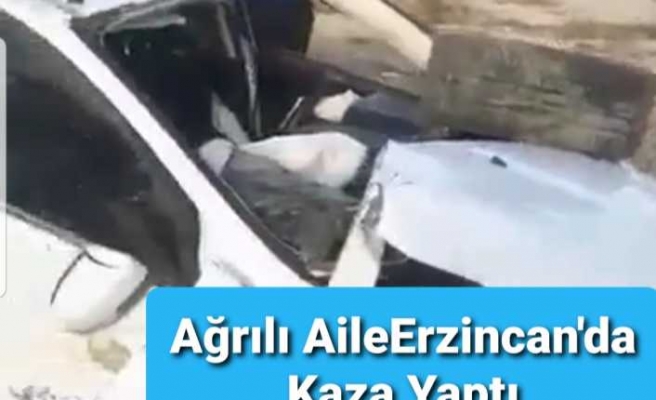 Ağrılı Aile Erzincan'da Kaza Yaptı