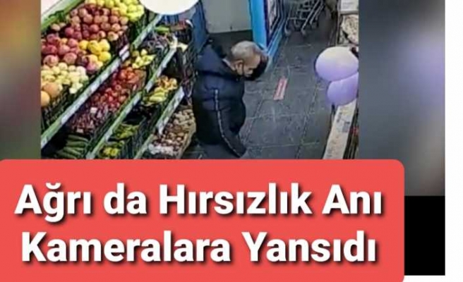 Ağrı da Hırsızlık Anı Kameralara Yansıdı