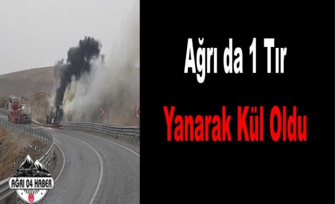 Ağrı'da Kaza Yapan Tır Yanarak Kül Oldu