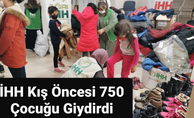 AĞRI İHH’DAN 750 ÇOCUĞA KIŞLIK GİYİM YARDIMI