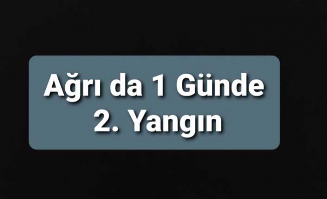 Ağrı da Bir Gecede 2. Yangın