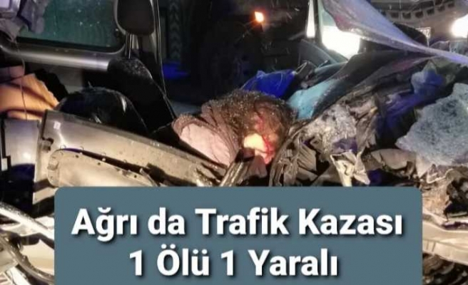 Ağrı da Feci Kaza Bir Ölü Bir Yaralı