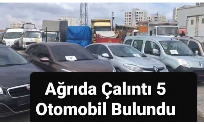 Hırsızlar Ağrı da 5 Otomobil Çaldılar