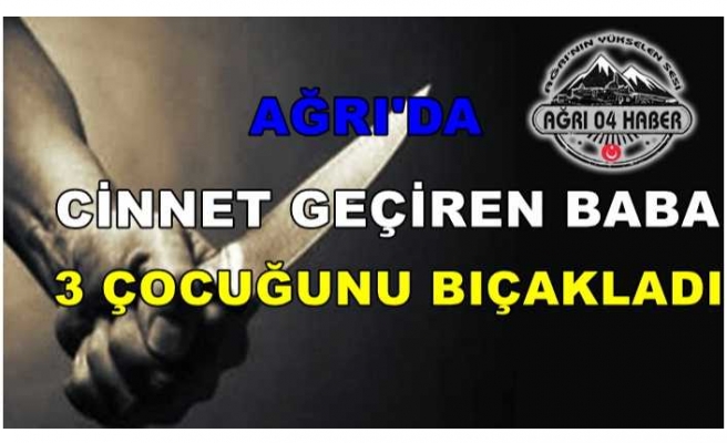 Ağrı'da Cinnet Geçiren Baba 3 Çocuğunu Bıçakladı