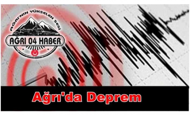 Ağrı'da Deprem Oldu