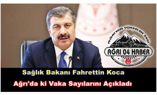 Bakan Koca Ağrı'da ki VAKA sayılarını Açıkladı